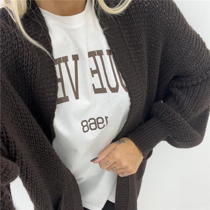 cardigan lungo senza bottoni sublime